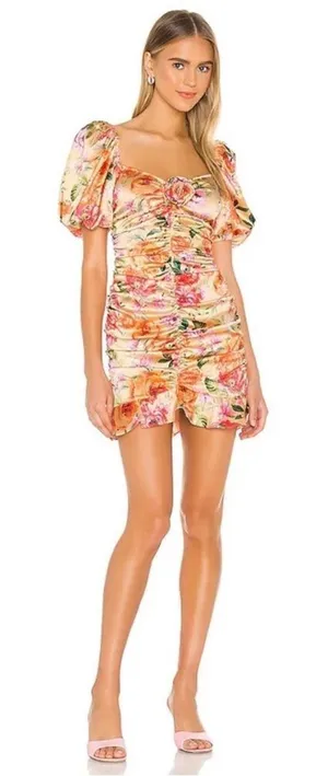 FOR LOVE & LEMONS Versilla Mini Dress in Peach size L‎ thumbnail 1