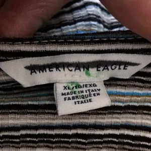American Eagle Stripe Ribbed Halter Dress thumbnail 3