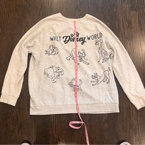 Disney Dogs Vintage Light Gray Character Sweatshirt thumbnail 3