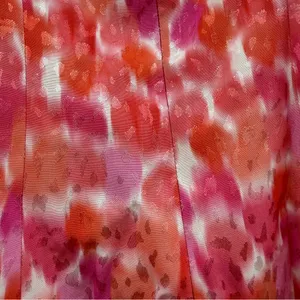 Amanda Uprichard‎ Mini Dress Women’s Size Small Pink Orange Long Sleeve Ruffle thumbnail 7