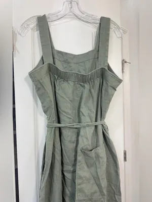 Quince Olive Tie-Waist 100% Linen Pantsuit thumbnail 5