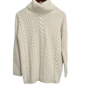 Forever21 Ivory Knit Turtleneck Sweater Size Small Pullover Preppy‎ thumbnail 3