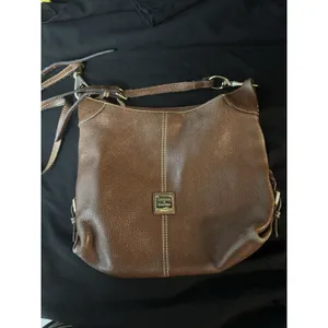 Vintage Dooney & Bourke Crossbody Purse Brown Adjustable Multiple Pockets thumbnail 5