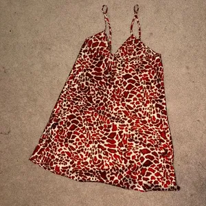 90s Vintage Slip Dress M Animal Print thumbnail 7