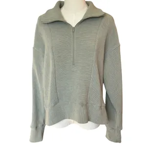 Recreation by Thread & Supply 1/4 zip sweatshirt Medium active yoga running thumbnail 2