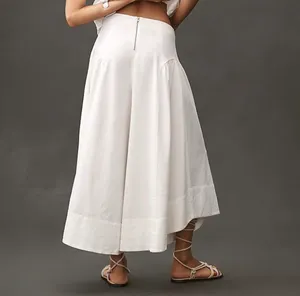 Anthropologie Linen Extended waist pants NWT thumbnail 3