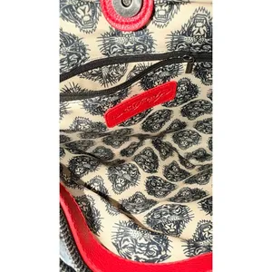 Ed Hardy Panther Tattoo Tote Bag Black Red Shoulder Purse Built-In Zip Pouch thumbnail 9