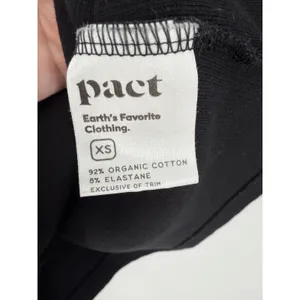 Pact Long Sleeve Top Ribbed Organic Cotton XS Black Slim Fit Crew Neck Tee thumbnail 7