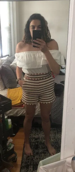 Zara Basket woven high waisted shorts - SZ Small thumbnail 1