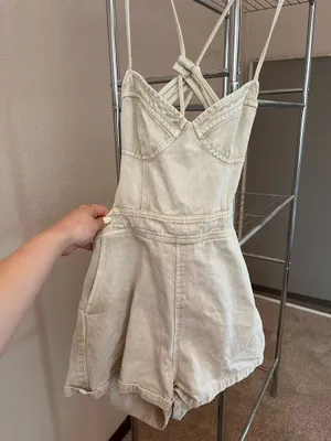 Boutique Denim Romper thumbnail 3