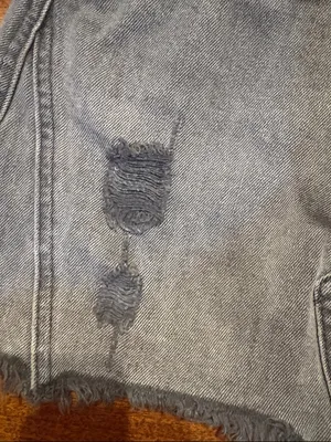 We The Free Washed Gray Distressed Button-Front Mini Skirt thumbnail 4