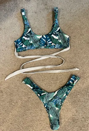 Zaful Tropical Tie Bikini thumbnail 2