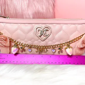 New Juicy Couture Pink Diamond Coquette Shoulder Bag with Accessories thumbnail 5