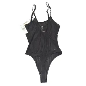 Steve Madden Black Sheer Mesh Thong Bodysuit SM11840 Womens Medium New thumbnail 2