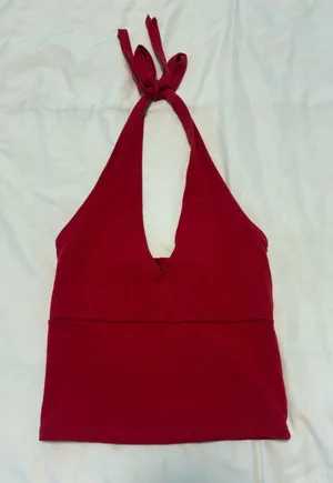 Hollister Red Halter Top thumbnail 1