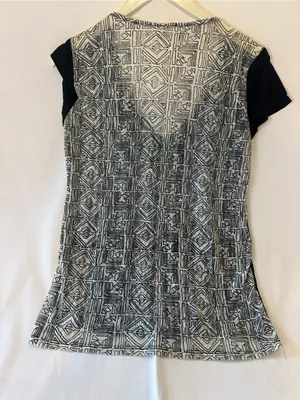 Angels & Diamonds Black Short-Sleeve V-Neck Top with Winged Cross thumbnail 2