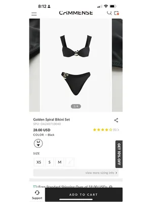 Commense Black Bikini Set thumbnail 6
