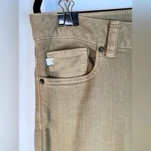 Michael Kors Khaki Stretch Twill Brown minimalist everyday denim Jeans Size 12 thumbnail 3