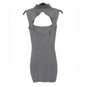 Revolve light blue Sleeveless ribbed Dress thumbnail 5
