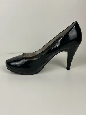 Black Patent High Heel Pumps Size 8 Dress Shoes Me Too 4 inch heel thumbnail 5