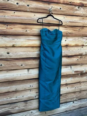 NWT Donna Karan Green Strapless Sweetheart Gown Size 4 thumbnail 8