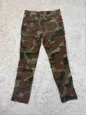 Anthropologie the wanderer Women’s Camo Utility Jeans with Multicolor Side Trim thumbnail 5