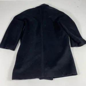 Vintage Calvin Klein Coat Womens 10 Black Wool Pea Coat Double Breasted Lined‎ thumbnail 9
