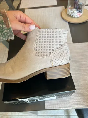 DV by Dolce Vita Light Beige Suede Chelsea Booties thumbnail 9