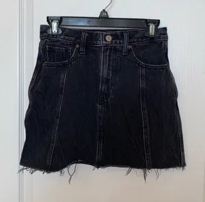 Abercrombie Natural Rise Faded Black Skirt thumbnail 1