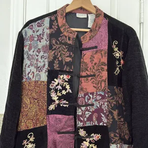 White Stag Vintage Y2K bohemian patchwork whimsigoth jacket thumbnail 3