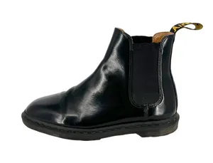 Dr. Martens Graeme II Black Gloss Chelsea Boots Leather Unisex Womens 10 Mens 8 thumbnail 1