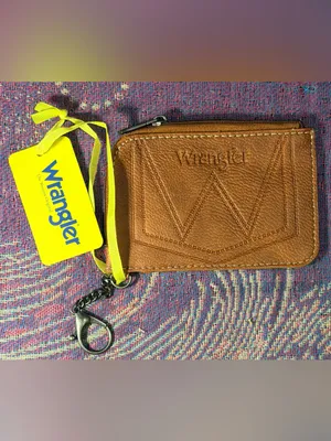 Wrangler Turquoise and Brown Southwestern Zip Card Wallet thumbnail 2