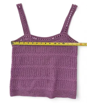Vince Crochet Square Neck Camisole Lilac Purple Small thumbnail 7