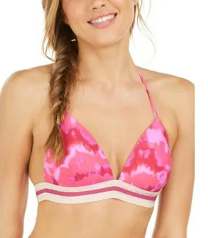 Hula Honey Womens Juniors Size Medium Hana Push-Up Tie-Dye Bikini Swim Top Berry thumbnail 1