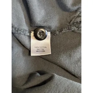 Converse One Star Top Women's Gray Long‎ Sleeve Button Pockets Soft Casual thumbnail 6