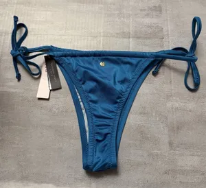 Victoria's Secret String Bikini‎ Bright Blue Size Large Tie Sides Adjustable NEW thumbnail 1