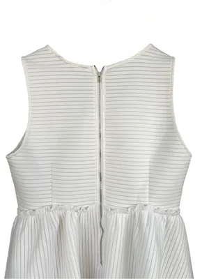 ELLIATT ivory white Sunset Ponte Fit & Flare Mini Dress L thumbnail 6