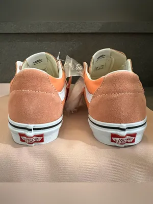 Vans Old Skool Suede Canvas Classic Skateboard Sneakers, Melon Orange/ White,7.5 thumbnail 12