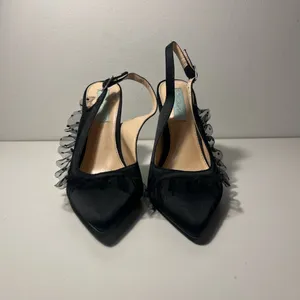 Betsey Johnson Blue Mia Lace Slingback Pumps Heels thumbnail 3