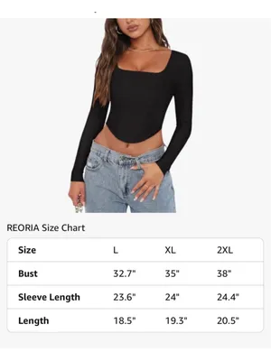 NEW REORIA Square Neck Long Sleeve Y2K Boned Bustier Corset Crop Tops XL thumbnail 3