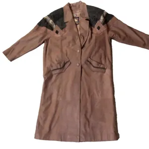 Vintage Wilsons Leather Trench Coat Thinsulate Womens XL Used thumbnail 13