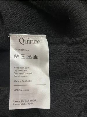 Quince 100% Mongolian Cashmere Black V-Neck Sweater Sz S 🧡🎀 thumbnail 10