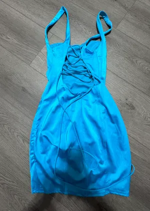 blue dress short thumbnail 5