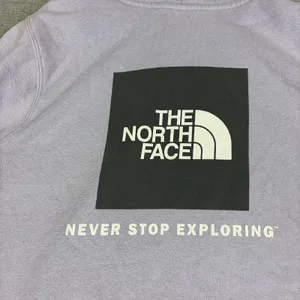 The North Face Hoodie Womens Large Purple Pullover Logo Kangaroo Pocket Fleece thumbnail 3