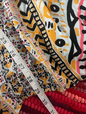 Free People Tegan Border Printed Mini Dress (Sz 8) Multi Color thumbnail 10