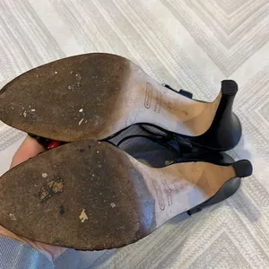 Coach Joelle Black Kid Leather Strappy Bow Heels Size 7.5 thumbnail 8