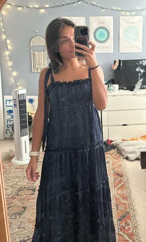 Navy Blue Lulus Maxi Dress  thumbnail 1