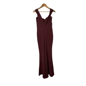 Nookie Camille Off Shoulder Wine Maxi Gown Formal Dress NWT Large thumbnail 6