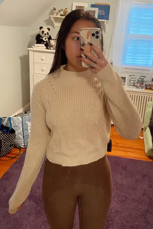 Kendall & Kylie Beige Sweater thumbnail 1