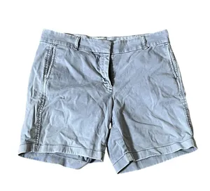 J.Crew Women's Chino Shorts Size 10 Light Gray Cotton Blend thumbnail 1